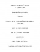 CONCEPTOS DE ERGONOMÍA Y CONTROLES Y TABLEROS