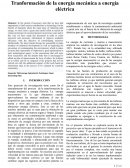 Transformacion de energia mecanica a electrica