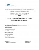 Precarización laboral en el Gran Buenos Aires