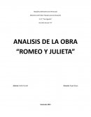ANALISIS DE LA OBRA “ROMEO Y JULIETA”