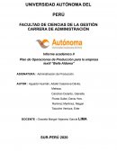 Plan de Operaciones de Producción para la empresa textil “Bella Aldama”