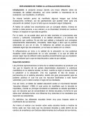 REFLEXIONES EN TORNO A LA EVALUACION EDUCATIVA