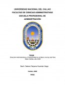 Dirección Administrativa y Productividad en el Banco de bcp del Perú Sede Cañete, año 2020