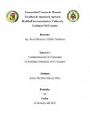 Realidad Socioeconómica, Cultural y Ecológica Del Ecuador