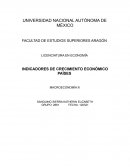INDICADORES DE CRECIMIENTO ECONÓMICO