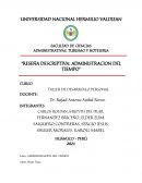 Reseña descriptiva: Administracion del tiempo