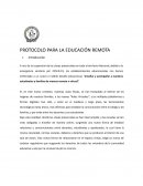 PROTOCOLO PARA LA EDUCACIÓN REMOTA