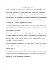 Proceso logístico colombiano. Página 1