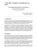 ¿Cómo influye el lenguaje y la comunicación en la salud?