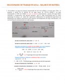 SOLUCIONARIO DE TRABAJO EN AULA – BALANCE DE MATERIA