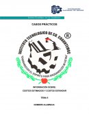 CASOS PRÁCTICOS INFORMACIÓN SOBRE: COSTOS ESTIMADOS Y COSTOS ESTANDAR