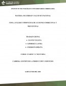 ANÁLISIS Y PROPUESTAS DE ACCIONES CORRECTIVAS Y PREVENTIVAS