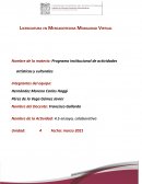 Programa institucional de actividades artísticas y culturales