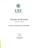 El cuerpo como manifestación Persona y Sentido De la individualidad