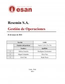 Resemin S.A. Gestión de Operaciones