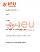 Actividad de Aprendizaje 1. Problemario 1