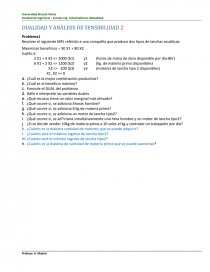 DUALIDAD Y ANÁLISIS DE SENSIBILIDAD. Página 1