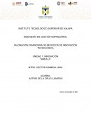 VALORACIÓN FINANCIERA DE NEGOCIOS DE INNOVACIÓN TECNOLÓGICA