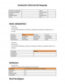 Evaluación informal del lenguaje