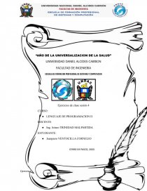 LENGUAJE DE PROGRAMACION II. Página 1