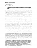 La globalización genera con eficacia el desarrollo económico de los países