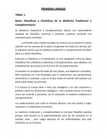 BASES FILOSÓFICAS DE LA MEDICINA TRADICIONAL. Página 1