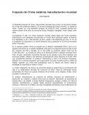 Impacto de China en el sistema manufacturero mundial