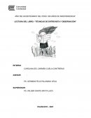 LECTURA DEL LIBRO: “TÉCNICAS DE ENTREVISTA Y OBSERVACIÓN”