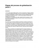 Etapas del proceso de globalización
