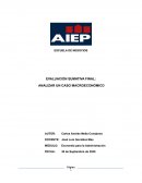DESARROLLO DEL ANÁLISIS CASO MACROECONÓMICO