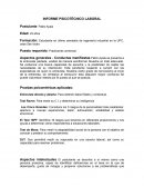 INFORME PSICOTÉCNICO LABORAL