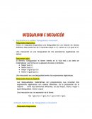 Significado de la palabra “Desigualdad e inecuación”