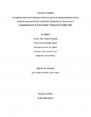 Percepción sobre la enseñanza virtual en época de distanciamiento social, desde los docentes de la Facultad de Educación y Ciencias de la Comunicación de la Universidad Nacional de Trujillo-2021