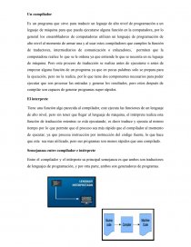 COMPILADOR E INTERPRETE. Página 1