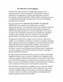 El internet y el lenguaje
