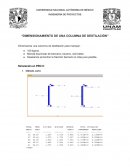 Dimensionamiento de columna de destilacion