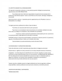 EL ASPECTO HUMANO EN LAS ORGANIZACIONES. Página 1