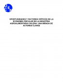 OPORTUNIDADES Y FACTORES CRÍTICOS DE LA ECONOMÍA CIRCULAR EN LA INDUSTRIA AGROALIMENTARIA CHILENA: UNA MIRADA DE ACTORES CLAVES