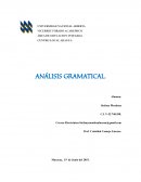 Trabajo analisis gramatical