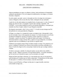 RELATO – PERSPECTIVA MULTIPLE (DECEPCION AMOROSA). Página 1