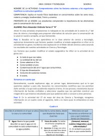 SESION Comprendemos cómo los factores externos a los organismos modifican su estructura genética. Página 1