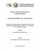 Propuestas de mejoramiento a las atribuciones del juez y del representante del Ministerio Público en su intervención en los Procesos Judiciales