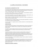 La política revolucionaria y nacionalista