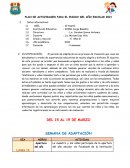 PLAN DE ACTIVIDADES PARA EL INICIO DEL AÑO ESCOLAR 2021