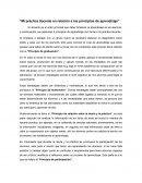 Mi práctica docente en relación a los principios de aprendizaje