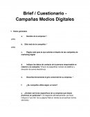 Brief / Cuestionario - Campañas Medios Digitales