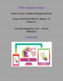 Modulo 14 proyecto integrador 6. La Nutrición