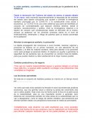 Crisis sanitaria, económica y social provocada por la pandemia de la COVID-19