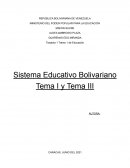 SISTEMA EDUCATIVO BOLIVARIANO