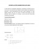 INTERPOLACIÓN SEGMENTARIA (SPLINES)